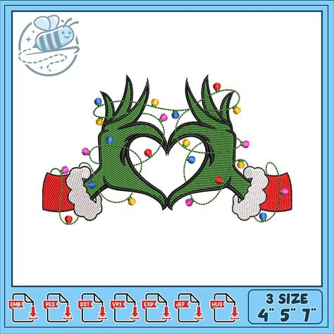 grinch hand love design embroidery, the grinch 2000 embroidery Check more at https://embrodesign.com/product/grinch-hand-love-design-embroidery/ Grinch Embroidery Design, The Grinch 2000, Grinch Embroidery, Diy Grinch, Grinch Hand, Grinch Hands, Design Embroidery, The Grinch, Love Design