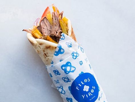 New Greek Street Eats Takeaway Window Filos & Yiros Opens This Week! | Perth | Urban List Greek Food Truck Design, Greek Street Food, Greek Restaurant Branding, Greek Takeaway, Takeaway Window, Mediterranean Branding, Greek Branding, Greek Food Truck, Spicy Feta