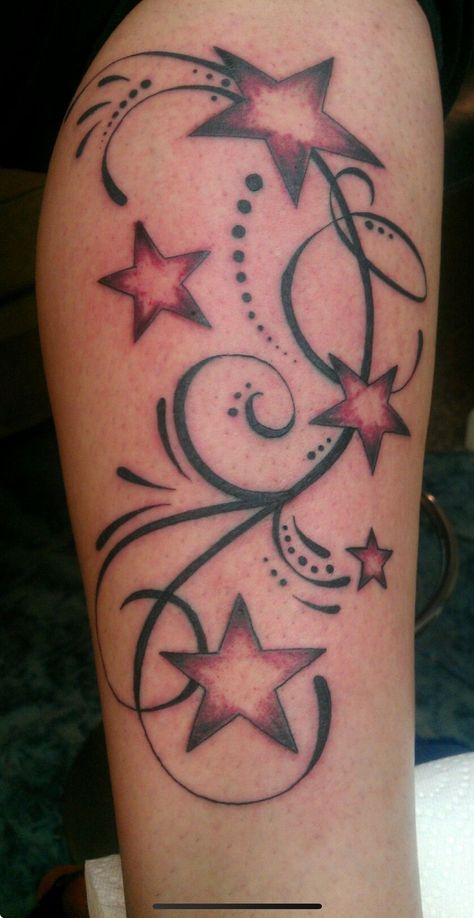 Star Forarm Tattoos, Star Sleeve Tattoos For Women, Lines Tattoo, Believe Tattoos, Foot Tattoos For Women, Star Tattoo Designs, Tattoos For Women Flowers, Small Tattoos Simple, Star Tattoo