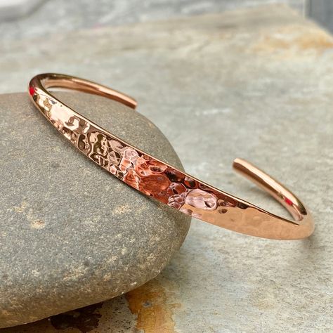 Copper Hammered Tapered Cuff Bangle Bracelet 6.6mm – LSJ Copper Bracelets Handmade, Hammered Copper Jewelry, Copper Jewelry Diy, Copper Bangles, Handmade Copper Bracelet, Handmade Copper Jewelry, Copper Bracelets, Hammered Jewelry, Saint Jewelry