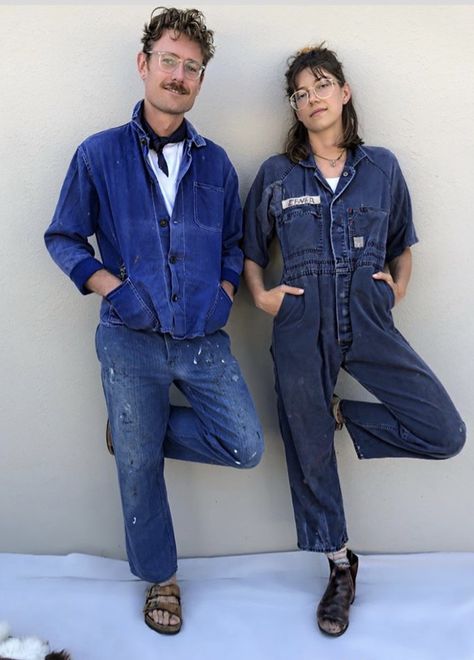 Japanese Workwear Vintage, Japanese Americana, Couple Streetwear, Japanese Workwear, Normcore Fashion, Workwear Capsule, Vintage Menswear, Workwear Vintage, Denim Workwear