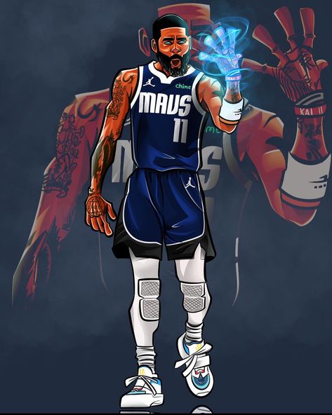 Irving Wallpapers, Ja Morant Style, Basketball Artwork, Mavericks Basketball, Nba Basket, Basketball Drawings, Nba Artwork, Jordan Logo Wallpaper, American Airlines Center