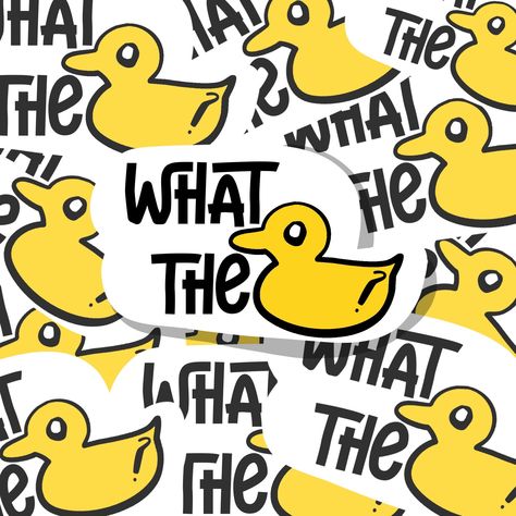 Creative Sticker Design, Duck Puns Funny, Surgery Stickers, Pun Illustrations, Laptop Stickers Printable Funny, Duck Sayings, Duck Sayings Funny, Duck Stickers, Rubber Duck Sticker