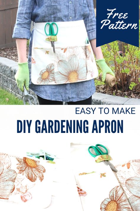 Sew Can She, Sewing With Scraps, Half Apron Patterns, Stick To The Plan, Florist Apron, Apron Pattern Free, Garden Apron, Apron Tutorial, Gifts Homemade