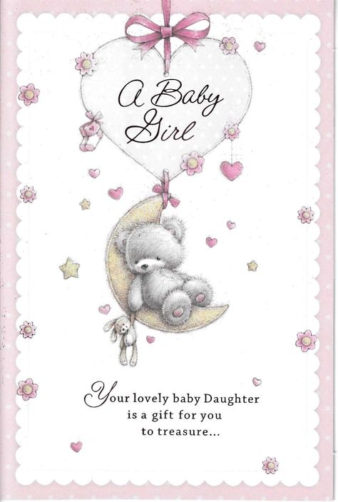 Birth of Baby Girl greeting card by In Touch / Simon Elvin, cute in style Condition: Brand New with envelope Postage Method: 2nd Class (Included in price) Approximate dimensions: 9” by 6” Front of card reads: A Baby Girl. Your lovely baby Daughter is a gift for you, to treasure… Inside of card reads: She’ll bring the kind of love you simply cannot measure – So, to the proud and happy parents of that little baby, sweet and new, come warm congratulations… meant for all of you. Many congratulations Baby Girl Cards Congratulations, Congratulations On Your Baby Girl, Congratulations Baby Girl, Baby Led Weaning First Foods, Nursery Vintage, Baby Daughter, Happy Parents, Mural Ideas