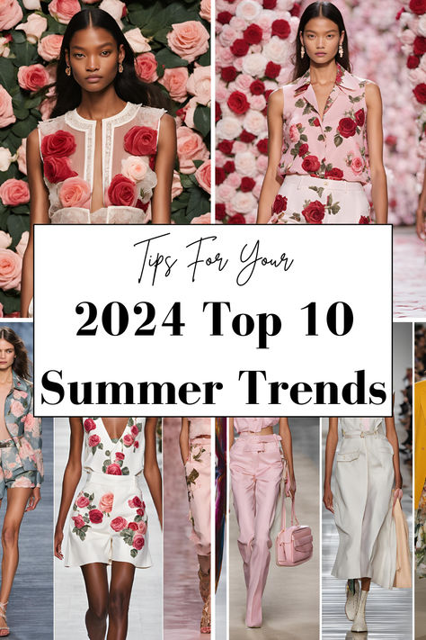 Are you curious about the latest spring/summer 2024 fashion trends? Look no further as this season British Vogue unveils the top 10 key trends straight from the runways and how to incorporate them into your 2024 wardrobe. From metallics to the new prep style, these standout trends are set to make a statement in the upcoming season. Upcoming Fashion Trends 2024, Spring 2024 Color Trends, Summer Trends 2024, Spring Summer 2024 Fashion Trends, Summer 2024 Trends, Summer 2024 Fashion Trends, Summer 2024 Fashion, 2024 Wardrobe, Upcoming Fashion Trends