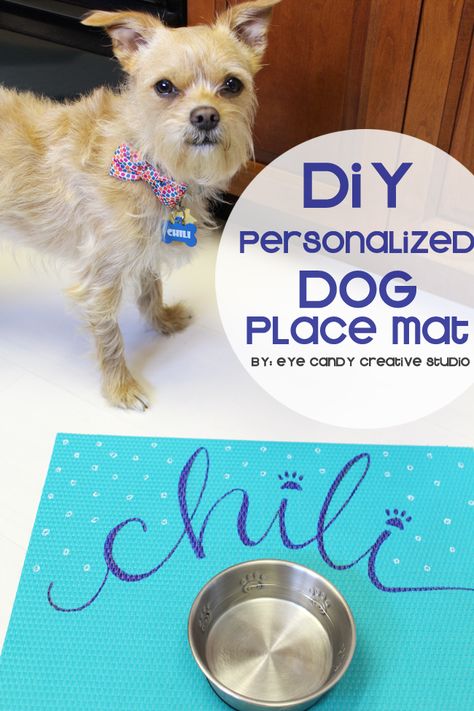 make your dog a personalized place mat with a few supplies from @target ! @eyecandycreate #handlettering #ad #1stoppetshop #dogcraft Iams Dog Food, Cute Puppy Photos, Dog Bowl Mat, Personalized Dog Bowls, Pet Food Mat, Dog Business, Wet Cat Food, Dog Crafts, Animal Projects