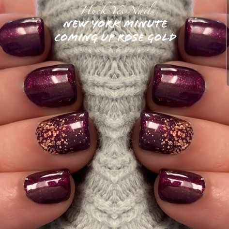 Burgundy Gold Nails, Nail Combos, Nail Color Combos, New York Minute, Perfect Manicure, Dry Nail Polish, Nail Beauty, Hair Affair, Nails 2020