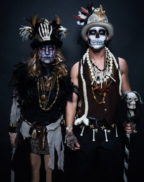 Witch Doctor Will You See? | Halloween Costume Contest Witch Doctor Halloween Costume, Women’s Voodoo Costume, Voodoo King Costume, Voodoo Photoshoot, Voodoo Halloween Costume, Couple Costume Easy, Voodoo Queen Costume, Voodoo Doctor, Renfest Costume