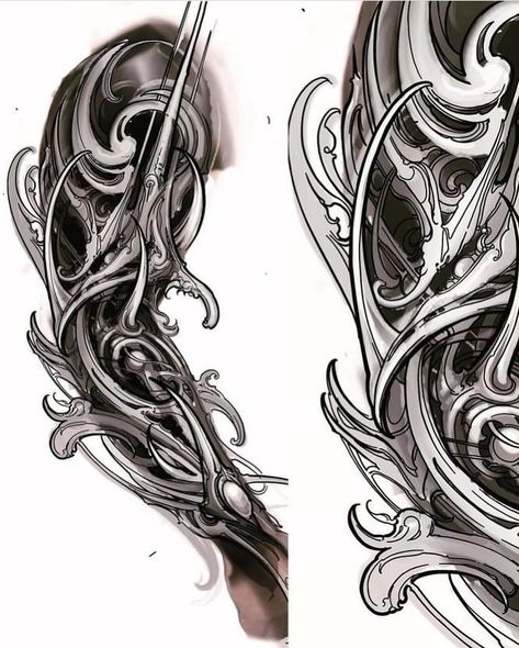 Xenomorph Aesthetic, Bio Organic Tattoo, Phoenix Artwork, Organic Tattoo, Biomechanical Tattoo, Bio Organic, Leveling Up, Hip Tattoo, Design Reference