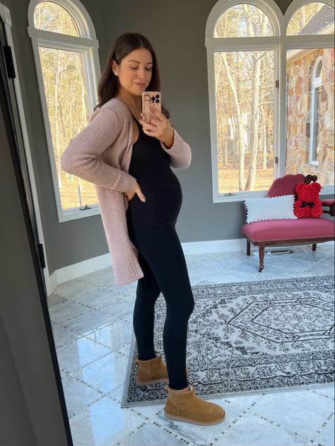 LTK bump, bump pic, bump friendly outfit, pregnancy friendly outfit, 20 weeks pregnant, ootd, pregnancy ootd, pregnant outfit of the day, women’s cardigan, pink cardigan, bump suit, bump suit outfit, trendy pregnancy, cute bump outfit Follow my shop @heather_gal on the @shop.LTK app to shop this post and get my exclusive app-only content! #liketkit #LTKfamily #LTKbump #LTKbaby @shop.ltk https://liketk.it/40SKI 20 Week Bump Outfit, Maternity Sweatshirt Outfit, Bumpsuit Pregnant Outfit, Christmas Outfit Maternity, 20 Week Maternity Outfit, Maternity Jeans Outfit Winter, Pregnancy Cute Outfits, 20 Week Pregnancy Outfits, Small Bump Outfits