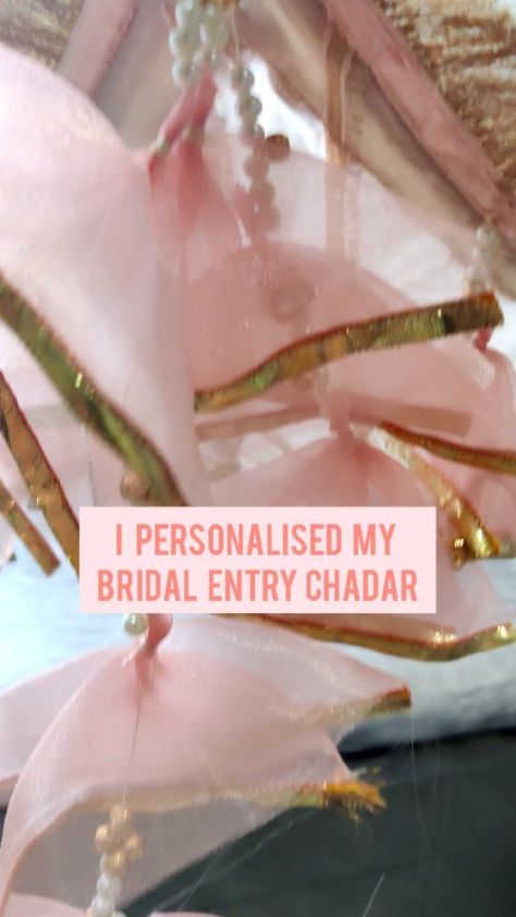 Bridal Chaddar, Chadar For Bride, Bridal Chadar, Bestie Getting Married, Bridal Entry Chadar, Mandap Seating, Beach Mandap, Bridal Entry, Bride Entry