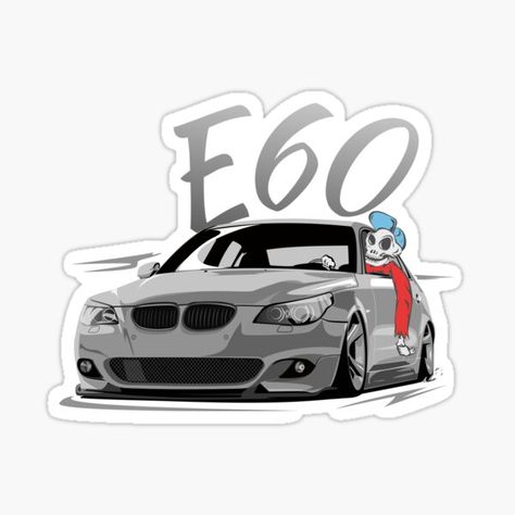 Bmw E60 Drawing, Bmw Stickers, Need For Speed Cars, Cars Stickers, E60 Bmw, Bmw M5 E60, Nfl Bears, Bmw Art, Knife Patterns