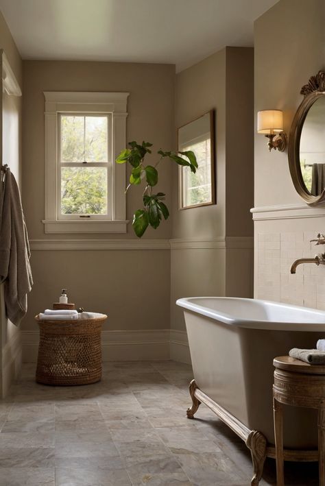 Discover how Bleeker Beige (HC-80) can infuse warmth and sophistication into your moody bathroom. Follow along for daily interior designer routines and decor tips. #Ad #homedecor #homedesign #bathroom #Painthome interiorarchitecture best Wall Colors for Bathroom Colors
Bright Room Colors
best colors combinations bathroom
bathroom Remodeling
Modern Paint Colors
2024 Sand Coloured Bathroom, Tan Bathroom Walls, Dark Taupe Bathroom, Dark Beige Bathroom, Beige Tile Bathroom Color Schemes, Beige Tile Bathroom, Country Cottage Bathroom, Bleeker Beige, Paint Colors 2024