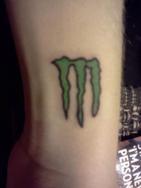 My monster tatt Monster Energy Tattoo Ideas, Monster Tattoos, Monster Energy Tattoo, Monster High Tattoo Ideas, Icp Tattoos, Zombie Tattoos, Emo Tattoos, Scene Tattoo, Twin Tattoos