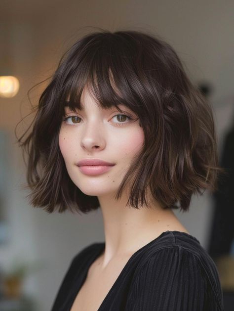 Best Bob Hairstyles with Bangs Cute Short Bob Hairstyles With Bangs, Bob With Bangs For Thick Hair, Short Bob And Bangs, Bobbed Hair With Bangs, Neck Length Bob With Bangs, How To Style A Bob With Bangs, French Girl Bob With Bangs, Short Hair And Bangs Hairstyles, Italian Bob With Bangs