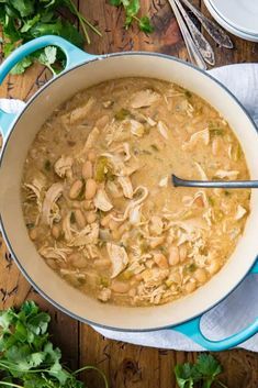 The BEST White Chicken Chili Recipe Chicken Chili Dutch Oven, White Chicken Chili Dutch Oven, Chili Dutch Oven, Best White Chicken Chili Recipe, White Chicken Chilli, White Chicken Chili Recipe Crockpot, Easy Chicken Chili, White Chicken Chili Healthy, White Chicken Chili Slow Cooker