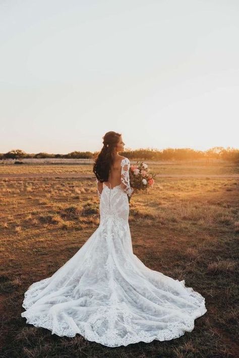 sunshineandflowerss Hailey Kinsel Wedding, Barn Wedding Dress The Bride, Long Sleeve Western Wedding Dress, Western Bride Dress, Cowgirl Wedding Dress With Boots, Boho Western Wedding Dress, Wedding Dress With Boots, Hailey Kinsel, Western Bridal Dresses