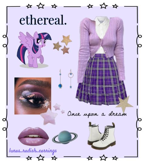 MLP-inspired outfits pt1 - twilight sparkle Outfit | ShopLook Mlp Twilight Sparkle Inspired Outfits, Twilight Sparkle Outfit Ideas, Twilight Sparkle Outfits Aesthetic, Twighlight Sparkle Cosplay, Mlp Halloween Costumes, Mlp Outfit Ideas, My Little Pony Inspired Outfits, Mlp Costume, Rarity Inspired Outfits