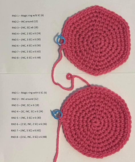 How To Increase In The Round Crochet, How To Increase In Crochet Rounds, Crochet Increase In The Round, Crochet Notes, Crochet Bears, Pola Topi, Crochet Tutorial Pattern, Crochet Classes, Crochet Hack