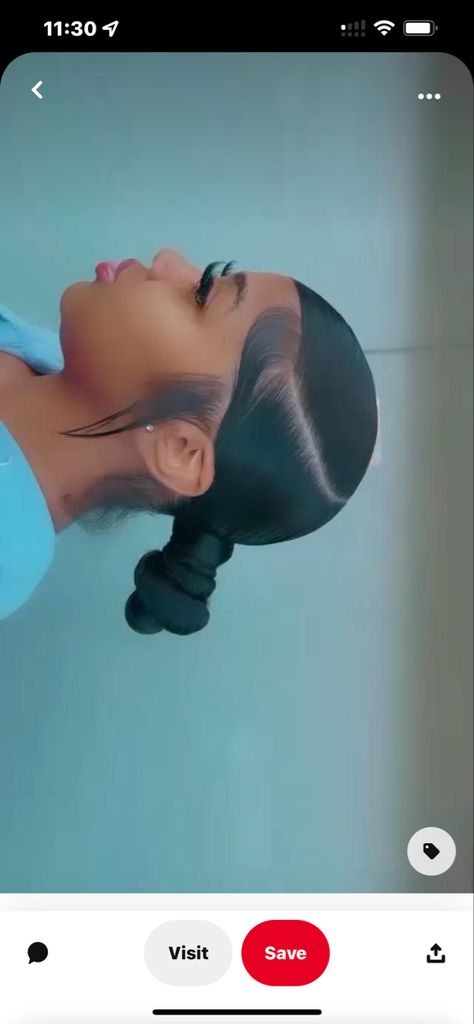 Sleek Side Part Bun Black Women, Frontal Knot Bun, Too Not Bun, Side Swoop Knot Bun, Sleek Back Knot Bun, Low Side Part Bun, Top Knot Bun With Edges, Side Part Bun With Edges, Swoop Low Knot Bun