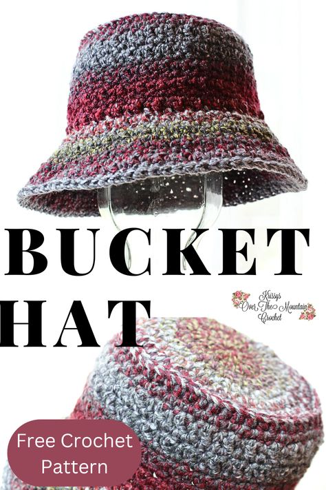 Chenille Yarn Crochet Patterns Hat, Bulky Crochet Patterns Free, Chunky Yarn Crochet Hats, Chunky Crochet Bucket Hat Pattern, Free Bulky Yarn Crochet Hat Pattern Free, Fun Crochet Hat Patterns, Crochet Winter Bucket Hat Free Pattern, Crochet Crusher Hat Free Pattern, Winter Bucket Hat Crochet Pattern Free