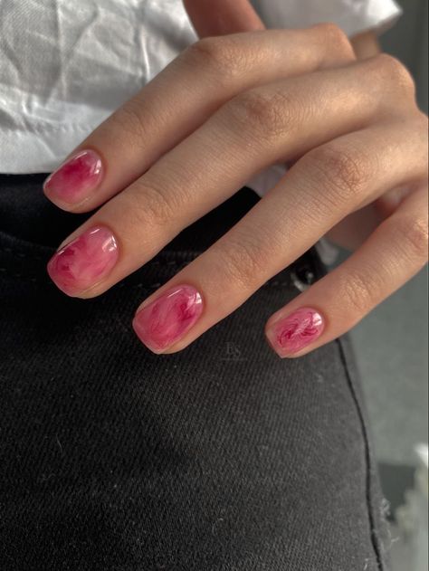 Trendy Short Nails, Hello Nails, Subtle Nails, Minimal Nails, Casual Nails, Soft Nails, Jelly Nails, Nails Pink, Marble Nails