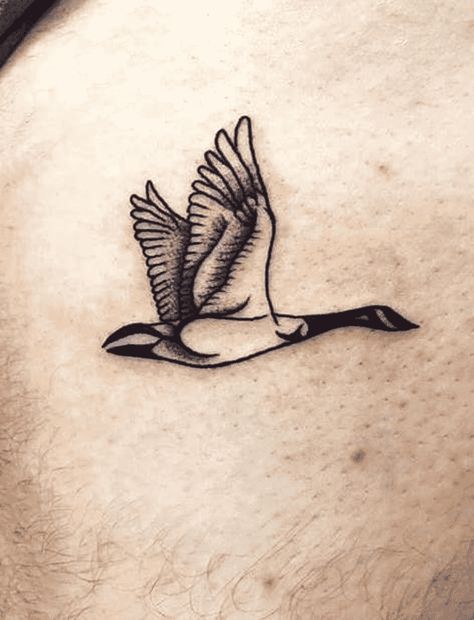 Goose Tattoo Design Images (Goose Ink Design Ideas) Tiny Goose Tattoo, Down To Earth Tattoo, Meat Painting, Loon Tattoo, Bestie Tats, Cartoon Goose, Goose Tattoo, Lake Tattoo, Duck Tattoos