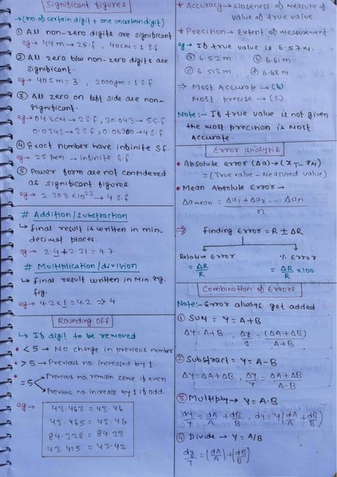 Oscillation Physics Notes, Class 11 Physics, Study Physics, Organic Chemistry Notes, Study Blog, Dimensional Analysis, Error Analysis, Disney Doodles, How To Study Physics