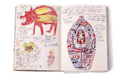 Grayson Perry Art, Artist Research, Grayson Perry, Gcse Art Sketchbook, Sketch Books, Stick And Poke, I Carry, Visual Journal, Identity Art