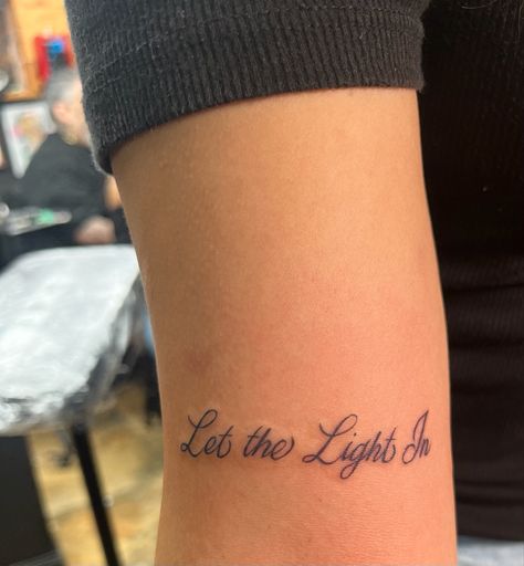 Out Of The Black Into The Blue Tattoo Lana, Let The Light In Tattoo Lana, Let The Light In Tattoo, Ariana Grande Lyric Tattoos, Ldr Tattoo, Lana Del Rey Tattoos, Lana Del Rey Tattoo, Small Girly Tattoos, Mom Tattoo Designs