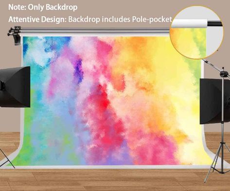 Orange Vbs, Youtube Backdrops, Party Photo Booth Backdrop, Rainbow Backdrop, Art Backdrop, Painted Backdrops, Photo Booth Background, Vbs 2024, Paint Drop