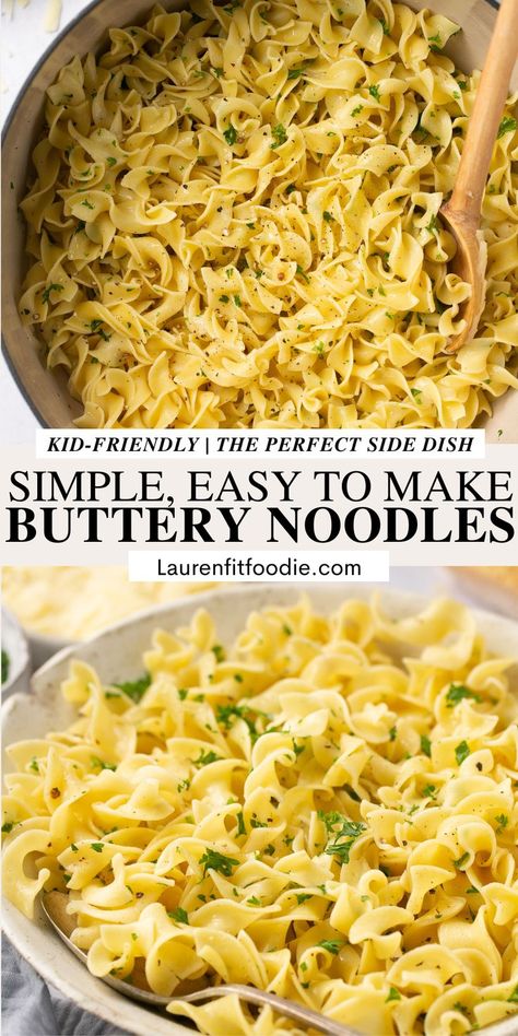 Buttered Egg Noodles Recipe, Egg Noodle Side Dish, Pasta Side Dishes Easy, Cheap Side Dishes, Buttery Noodles, Buttered Noodles Recipe, Butter Sauce For Pasta, Egg Noodle Recipes, Cooking Recipes For Dinner