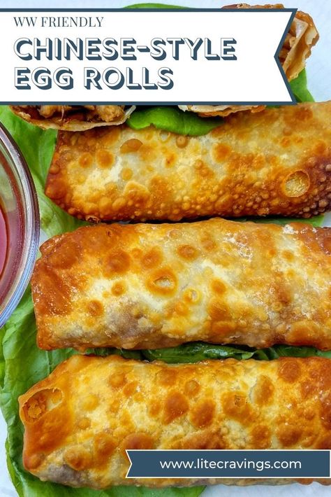 I'm going out on a limb here--these Chinese-Style Egg Rolls, air-fried or oven-baked, are BETTER than most of the deep fried ones I've had. Baked Eggrolls, Egg Rolls Baked, Lite Cravings, Deep Fried Egg, Chinese Egg Rolls, Cravings Recipes, Homemade Egg Rolls, Delicious Smoothie Recipes, Chicken Egg Rolls