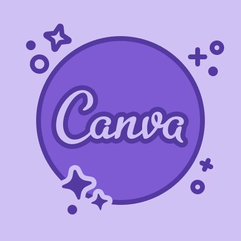 Canva Icon Aesthetic, Kuromi App Icons Purple, Cute Purple Icons, Purple App Icons Aesthetic, App Logo Aesthetic, Purple App Icon, Kawaii App, Purple Icon, Ipad Essentials