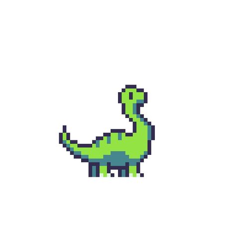 Pixel Art Grid Dinosaur, Dino Pixel Art, Pixel Dino, Dino Alpha Pattern, Alpha Patterns Dinosaur, 8 Bit Dinosaur, Pixel Reference, Pets Illustration, Work Icon