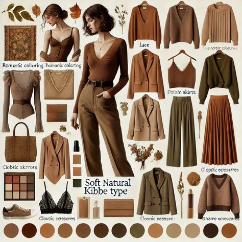 Soft Autumn Holiday Outfit, Soft Autumn Outfits For Winter, Deep Autumn Soft Natural, Soft Natural Autumn, Wardrobe Transformation, Natural Clothing Style, Natural Kibbe, December Outfits, Dark Academy