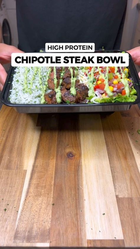 Jalalsamfit Reels | Facebook Chipotle Steak Bowl, Most Popular Meals, Popular Meals, Chipotle Steak, Steak Bowl, Bowl Meal Prep, High Protein Meal Prep, Healthy Lunch Meal Prep, Healthy High Protein Meals