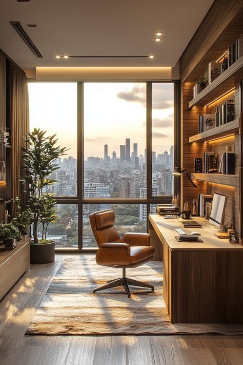 Small Office High Ceiling, London Home Office, Office Vibes Aesthetic, 2 Desk Office Layout Small Spaces, Vibrant Office Design, Private Office Interior, Small Home Office Space, Small Office Layout, High End Office