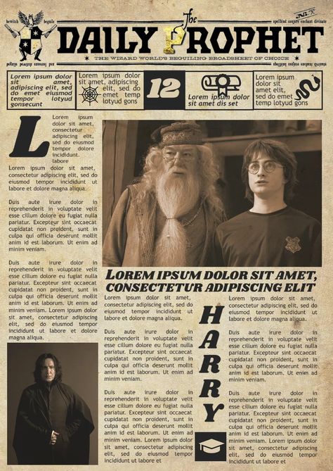 / Harry Potter Newspaper Printable Free, Harry Potter Daily Prophet Printable, Harry Potter Printables Free Templates, Halloween Newspaper, Harry Potter Newspaper, Harry Potter Templates, Houses Videos, Harry Potter Printables Free, Harry Potter Free