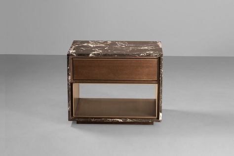 Calcolo-Bedside-Table-02 Marble Bedside Table Ideas, Stone Bedside Table, Minimal Bedside Table, Marble Bedside Table, Marble Bedside Tables, Bedside Table Metal, Geometric Volume, Matt Stone, Luxury Furniture Brands