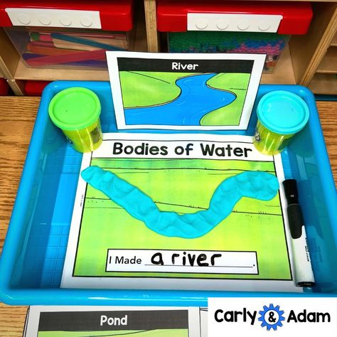 Teaching elementary students about bodies of water and landforms can be an exciting and engaging experience. These concepts are important as they help students understand how the world around them is formed and how it affects our daily lives. Land And Water Activities Preschool, Landforms And Bodies Of Water 1st Grade, Bodies Of Water Preschool, Water Theme Kindergarten Activities, Landforms And Bodies Of Water 2nd Grade, Prek Water Unit Activities, Landforms Activities Kindergarten, Water Lessons Preschool, Water Exploration Preschool