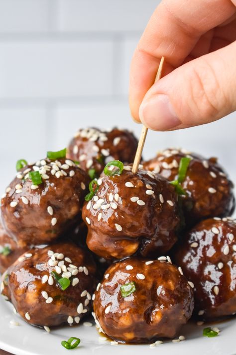 Korean Meatballs • Dance Around the Kitchen Korean Style Meatballs, Korean Barbeque Meatballs, Sweet Asian Meatballs, Korean Meatballs Recipes, Spicy Asian Meatballs, Korean Meatballs, Korean Appetizers, Asian Meatballs, Appetizer Meatballs