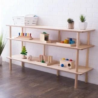 13 Best Montessori Shelves For Toys + Books In Playroom Or Bedroom! - The Confused Millennial Montessori Shelf, Montessori Furniture, Montessori Ideas, Modular Shelving, Shelves In Bedroom, Montessori Toddler, Kid Room, Baby Gym, School Furniture