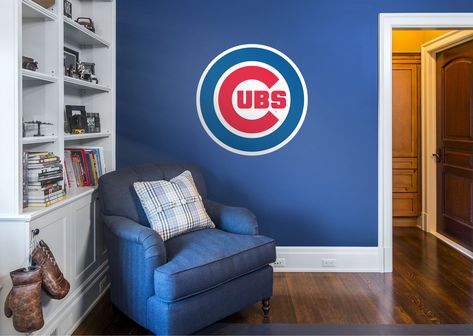 Chicago Cubs fan? Prove it! Put your passion on display with a giant Chicago Cubs: Logo - Giant Officially Licensed MLB Removable Wall Decal Fathead wall decal! Chicago Cubs Fans, Cubs Logo, Man Cave Bathroom, Wall Decor Decals, Logo Wall, Boys Bedroom Decor, Removable Wall Decals, Logo Collection, Wall Fans