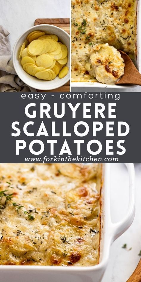 Scalloped Potatoes With Gruyere, Gruyere Scalloped Potatoes, Gold Potato Recipes, Scalloped Potatoes Crockpot, Best Scalloped Potatoes, Misfits Market, Scalloped Potatoes Easy, Cheesy Scalloped Potatoes, Potatoes Easy