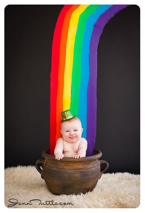 St Patrick’s Day Mini Session, Baby Holiday Pictures, Holiday Baby Pictures, St Patricks Day Rainbow, St Patrick's Day Photos, St Patricks Baby, Baby Holiday Photos, St Patricks Day Pictures, Monthly Baby Pictures