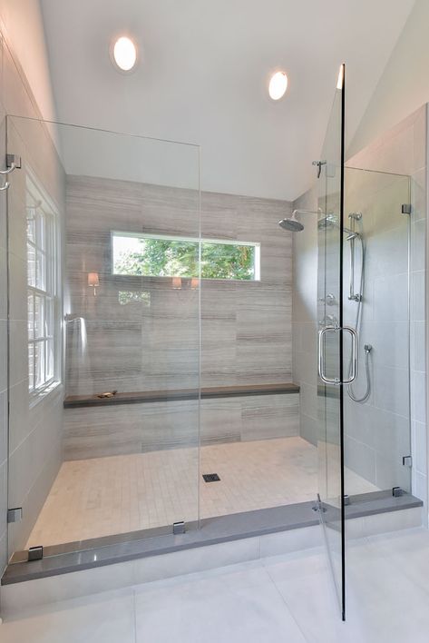 Exciting-Walk-in-Shower-Ideas-for-Your-Next-Bathroom-Remodel-16_Sebring-Services Showers With Windows, Walking Shower, Showers For Small Bathrooms, Shower Remodel Ideas, Grandma House, Simple Bathroom Designs, Cheap Bathroom Remodel, Mold In Bathroom, Small Bathroom With Shower