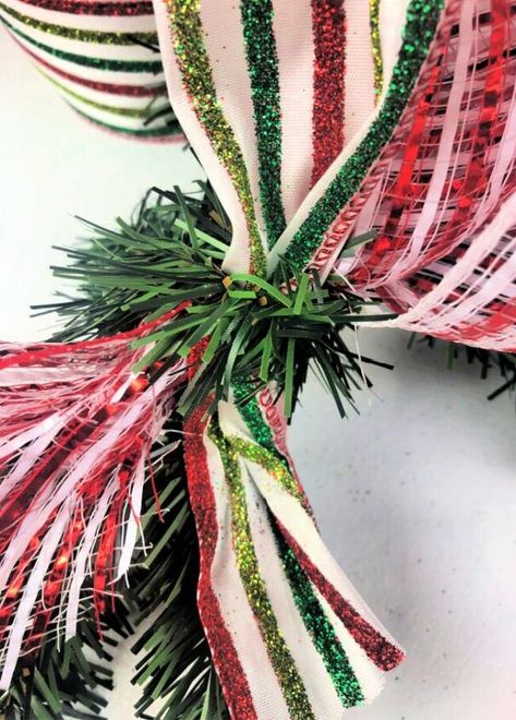 Christmas Brooms, Christmas Garland Outdoor Front Porches, Garland On Porch Railing, Pool Noodle Front Door Christmas Garland, Deco Mesh Garland Christmas Front Doors, Pool Noodle Christmas Garland Diy Ideas, Christmas Porch Railing Decorating Ideas, Outdoor Garland Ideas, Christmas Decorations Diy Outdoor Wreaths & Garlands