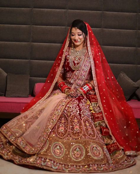 Double Dupatta Draping Styles To Bookmark For That Perfect Bridal Portrait Double Dupatta Lehenga Draping Bridal, Bridal Double Dupatta Draping Styles, Double Dupatta Draping Styles, Double Dupatta Lehenga Draping, Bridal Dupatta Draping, Lehenga Draping Styles, Bridal Dupatta Draping Styles, Healthy Bride, Double Dupatta